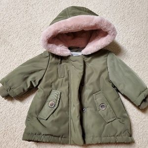 0-3months Baby Girl Gymboree Faux Fur Jacket